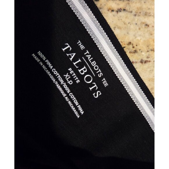 NWT Lot of 2 Talbots The Tee 100% Pima Cotton Sleeveless Size XL Pet Black Blue - Picture 9 of 13